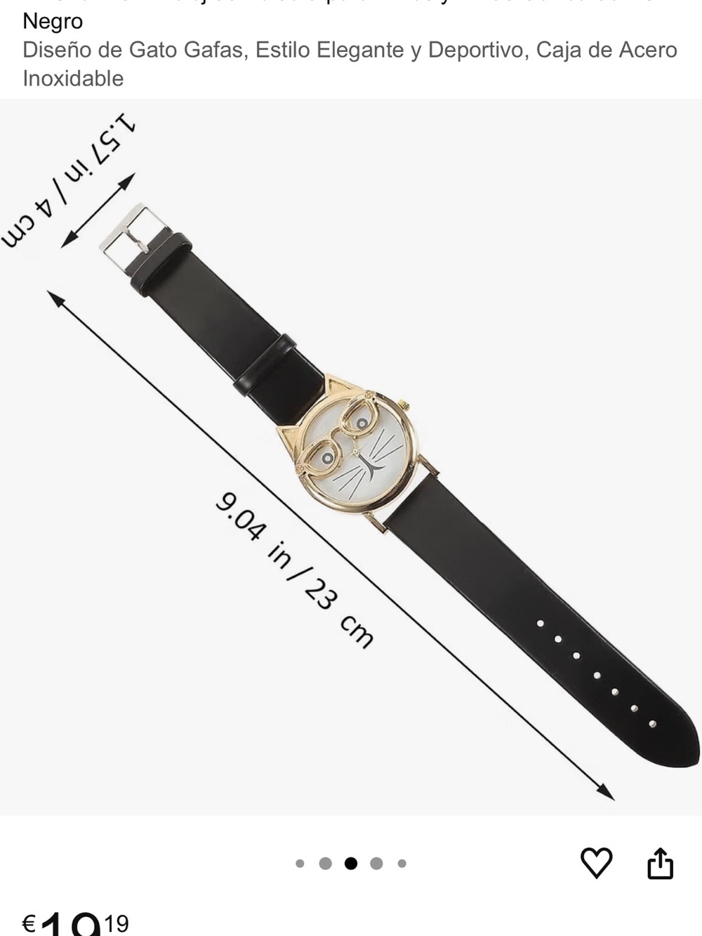 Cat Face with Glasses Watch with Brown Strap🐱🤓 - Picture 4 of 14